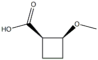 cis-2-methoxycyclobutane-1-carboxylic acid 结构式