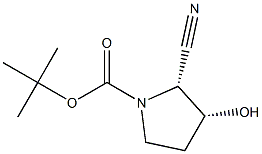 tert-butyl (2R,3R)-2-cyano-3-hydroxypyrrolidine-1-carboxylate 结构式