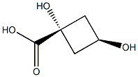 顺1,3-二羟基环丁烷-1-甲酸 结构式