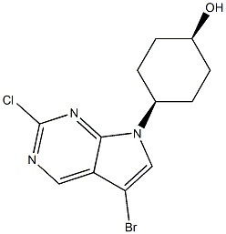 cis-4-{5-bromo-2-chloro-7H-pyrrolo[2,3-d]pyrimidin-7-yl}cyclohexan-1-ol 结构式