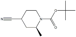 (2S)-1-BOC-4-氰基-2-甲基哌啶 结构式