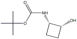 ((1S,2R)-2-羟基环丁基)氨基甲酸叔丁酯 结构式