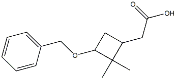 2-[3-(benzyloxy)-2,2-dimethylcyclobutyl]acetic acid 结构式