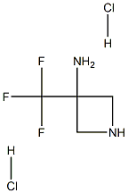 3-(trifluoromethyl)azetidin-3-amine dihydrochloride 结构式