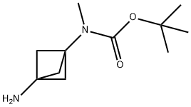 tert-butyl N-{3-aminobicyclo[1.1.1]pentan-1-yl}-N-methylcarbamate 结构式