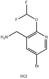 (5-溴-2-(二氟甲氧基)吡啶-3-基)甲胺盐酸盐 结构式