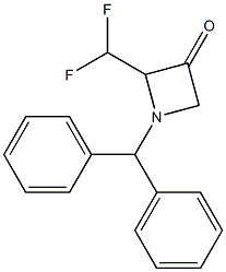 2-(difluoromethyl)-1-(diphenylmethyl)azetidin-3-one 结构式