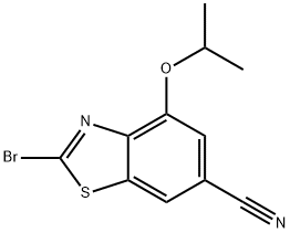 2-Bromo-4-isopropoxybenzo[d]thiazole-6-carbonitrile 结构式