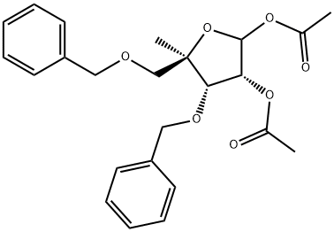1',2'-Di-O-acetyl-3',5'-di-O-benzoyl-D-ribofuranose 结构式
