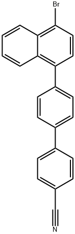 4'-(4-溴萘-1-基)[1,1'-联苯基]-4-腈 结构式