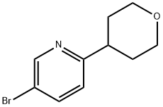 5-溴-2-(四氢-2H-吡喃-4-基)吡啶 结构式