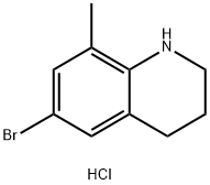 6-溴-8-甲基-1,2,3,4-四氢喹啉盐酸 结构式