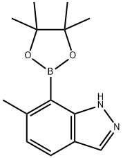 6-methyl-7-(4,4,5,5-tetramethyl-1,3,2-dioxaborolan-2-yl)-1H-indazole 结构式