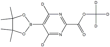 methyl-d3 5-(4,4,5,5-tetramethyl-1,3,2-dioxaborolan-2-yl)pyrimidine-2-carboxylate-4,6-d2 结构式