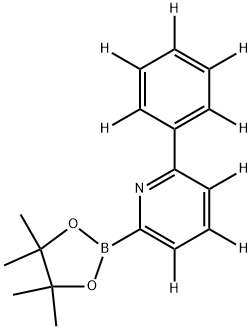 2-(phenyl-d5)-6-(4,4,5,5-tetramethyl-1,3,2-dioxaborolan-2-yl)pyridine-3,4,5-d3 结构式