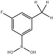 (3-fluoro-5-(methyl-d3)phenyl)boronic acid 结构式
