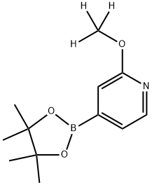 2-(methoxy-d3)-4-(4,4,5,5-tetramethyl-1,3,2-dioxaborolan-2-yl)pyridine 结构式