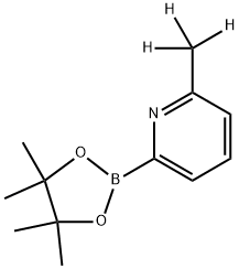 2-(methyl-d3)-6-(4,4,5,5-tetramethyl-1,3,2-dioxaborolan-2-yl)pyridine 结构式