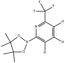 2-(4,4,5,5-tetramethyl-1,3,2-dioxaborolan-2-yl)-6-(trifluoromethyl)pyridine-3,4,5-d3 结构式