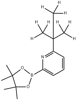 2-(2-(methyl-d3)propan-2-yl-1,1,1,3,3,3-d6)-6-(4,4,5,5-tetramethyl-1,3,2-dioxaborolan-2-yl)pyridine 结构式