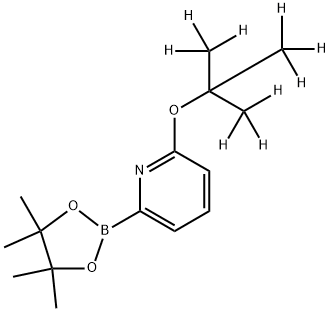 2-((2-(methyl-d3)propan-2-yl-1,1,1,3,3,3-d6)oxy)-6-(4,4,5,5-tetramethyl-1,3,2-dioxaborolan-2-yl)pyridine 结构式