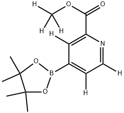 methyl-d3 4-(4,4,5,5-tetramethyl-1,3,2-dioxaborolan-2-yl)picolinate-3,5,6-d3 结构式