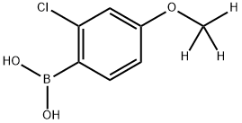 (2-chloro-4-(methoxy-d3)phenyl)boronic acid 结构式
