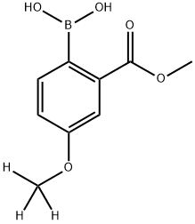 (4-(methoxy-d3)-2-(methoxycarbonyl)phenyl)boronic acid 结构式