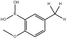 (2-methoxy-5-(methyl-d3)phenyl)boronic acid 结构式