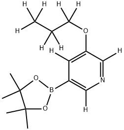 3-(propoxy-d7)-5-(4,4,5,5-tetramethyl-1,3,2-dioxaborolan-2-yl)pyridine-2,4,6-d3 结构式