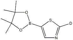 5-(4,4,5,5-tetramethyl-1,3,2-dioxaborolan-2-yl)thiazole-2-d 结构式