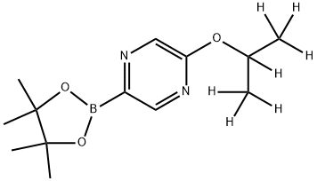 2-((propan-2-yl-d7)oxy)-5-(4,4,5,5-tetramethyl-1,3,2-dioxaborolan-2-yl)pyrazine 结构式