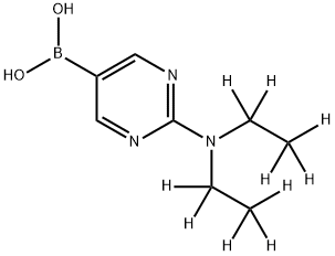 (2-(bis(ethyl-d5)amino)pyrimidin-5-yl)boronic acid 结构式