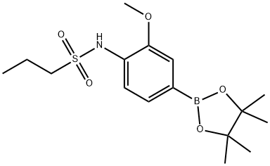 3-甲氧基-4-(丙基磺酰基胺基)苯硼酸频哪醇酯 结构式