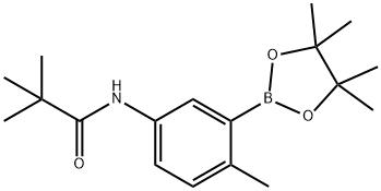 2-甲基-5-新戊酰胺基苯硼酸频哪醇酯 结构式