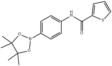 N-[4-(4,4,5,5-tetramethyl-1,3,2-dioxaborolan-2-yl)phenyl]-2-Thiophenecarboxamide 结构式