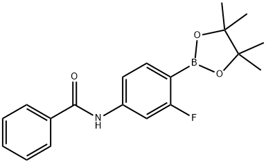 2-氟-4-(苯甲酰氨基)苯基硼酸频哪醇酯 结构式