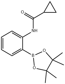 N-(2-(4,4,5,5-四甲基-1,3,2-二噁硼烷-2-基)苯基)环丙烷甲酰胺 结构式