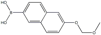 6-甲氧基甲氧基萘-2-硼酸 结构式