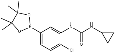 4-氯-3-环丙基脲基苯硼酸频哪醇酯 结构式