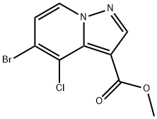 methyl 5-bromo-4-chloropyrazolo[1,5-a]pyridine-3-carboxylate 结构式