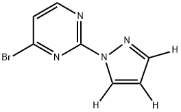 4-bromo-2-(1H-pyrazol-1-yl-d3)pyrimidine 结构式