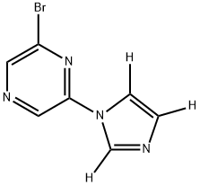 2-bromo-6-(1H-imidazol-1-yl-d3)pyrazine 结构式