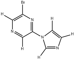 2-bromo-6-(1H-imidazol-1-yl-d3)pyrazine-3,5-d2 结构式