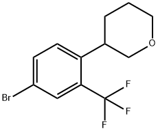 3-(4-bromo-2-(trifluoromethyl)phenyl)tetrahydro-2H-pyran 结构式