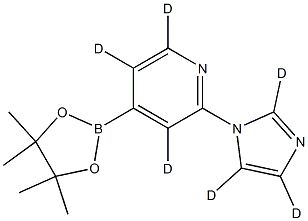 2-(1H-imidazol-1-yl-d3)-4-(4,4,5,5-tetramethyl-1,3,2-dioxaborolan-2-yl)pyridine-3,5,6-d3 结构式