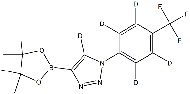 4-(4,4,5,5-tetramethyl-1,3,2-dioxaborolan-2-yl)-1-(4-(trifluoromethyl)phenyl-2,3,5,6-d4)-1H-1,2,3-triazole-5-d 结构式
