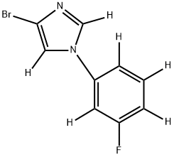 4-bromo-1-(3-fluorophenyl-2,4,5,6-d4)-1H-imidazole-2,5-d2 结构式