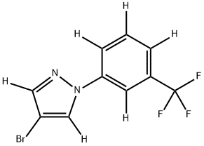 4-bromo-1-(3-(trifluoromethyl)phenyl-2,4,5,6-d4)-1H-pyrazole-3,5-d2 结构式