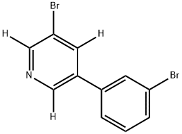 3-bromo-5-(3-bromophenyl)pyridine-2,4,6-d3 结构式